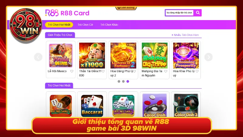 Khám phá sảnh cược được yêu thích hàng đầu 98WIN