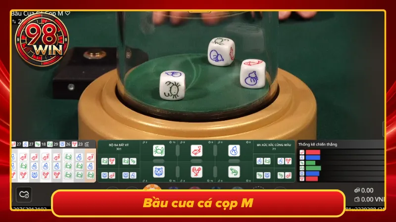 Màn hình giao diện game bầu cua cá cọp M tại sảnh casino