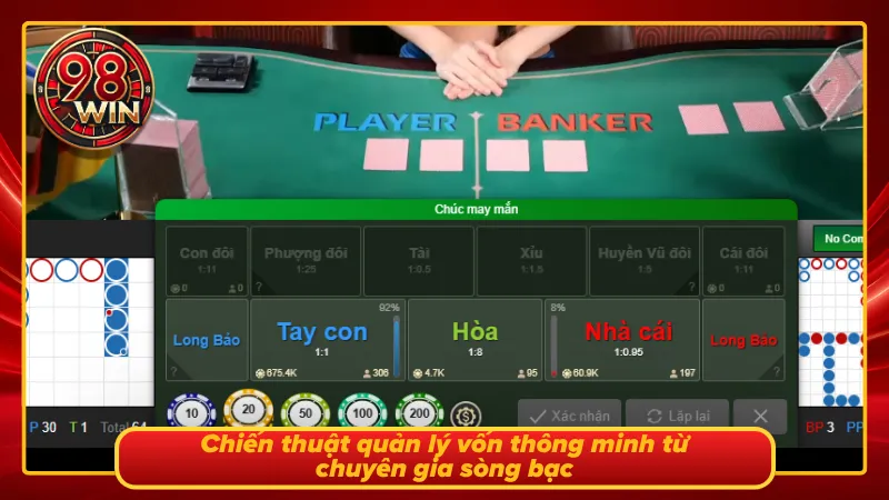 Người dùng chơi game với mức vốn vừa phải