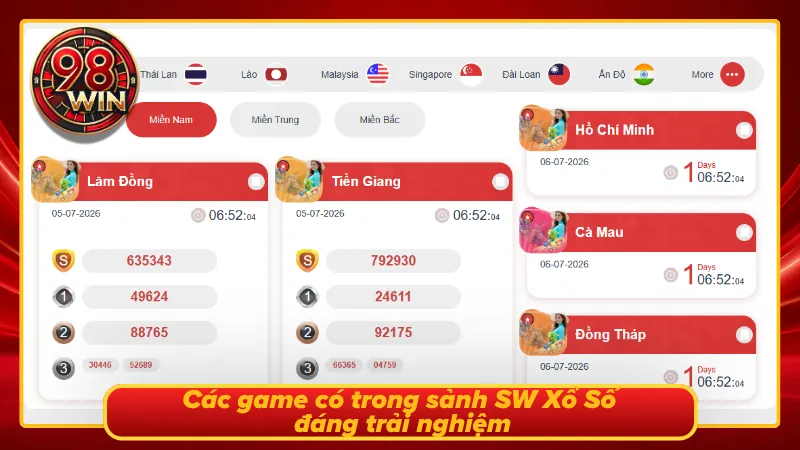 Sảnh SW sở hữu các sảnh game đáng trải nghiệm trên thị trường hiện nay