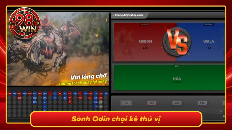 Giao diện các sảnh đá gà tại nền tảng game